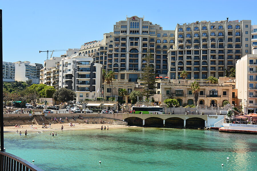 Strand midt i byen