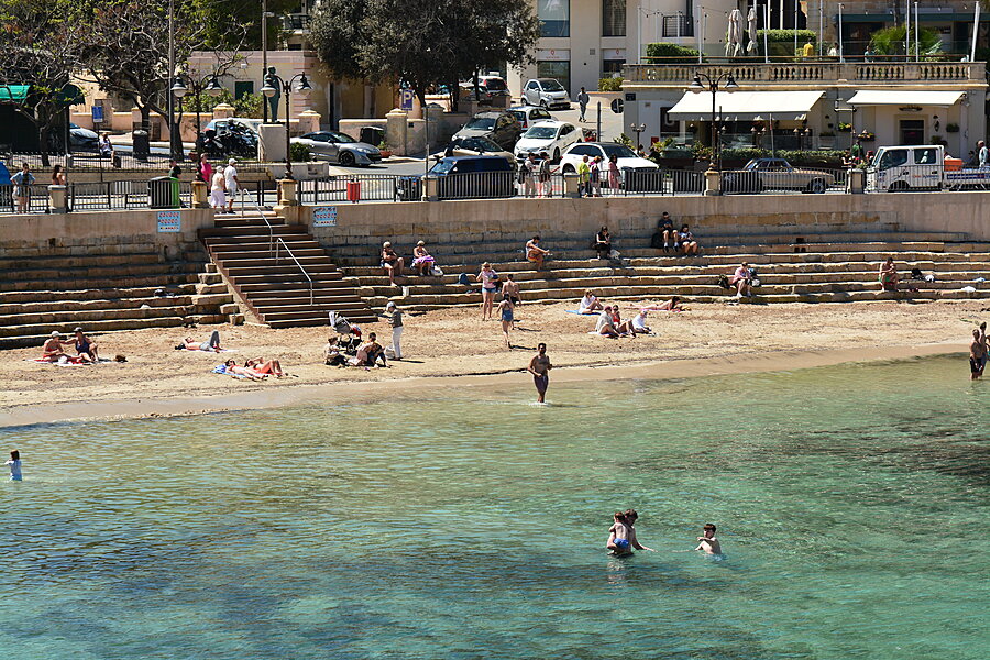 Strand midt i byen