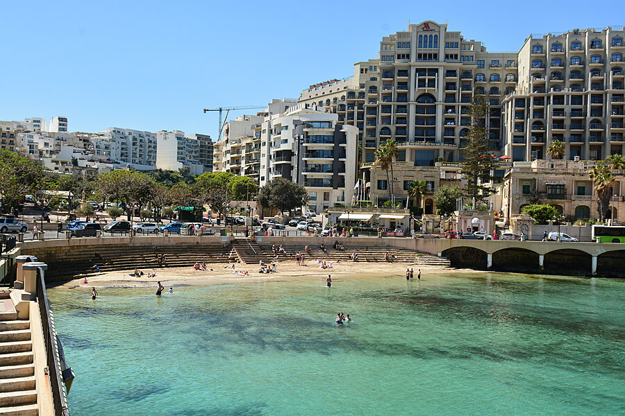 Strand midt i byen