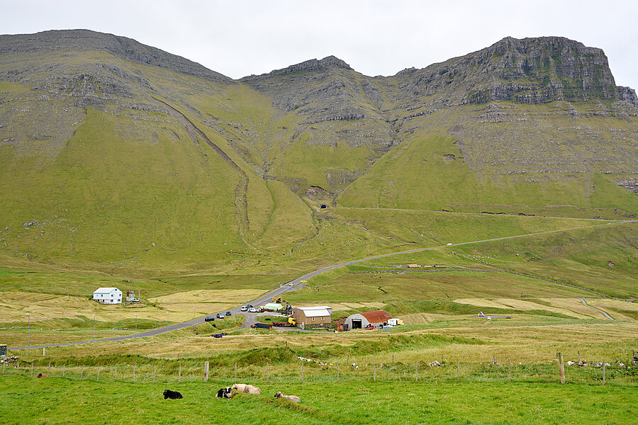 Huse med bjerge
