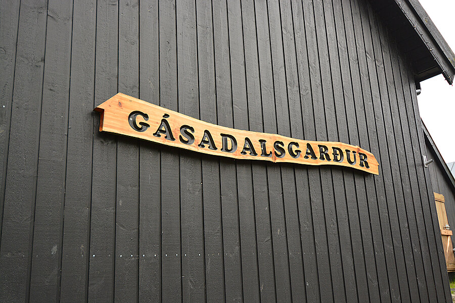 Skilt 'Gasadalur'
