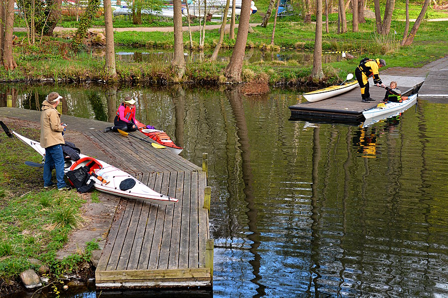 Kajakkerne gøres klar